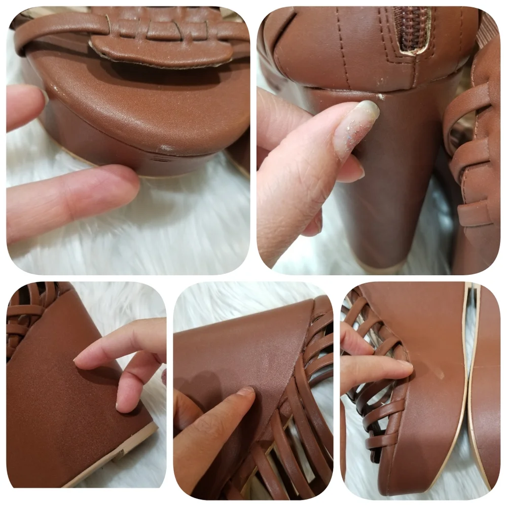 COPY - TORRID Platform Sandals With Strap Camel Color SIZE 8W. - Picture 16 of 17